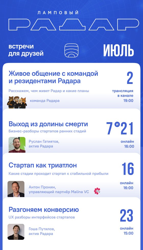 июль друзья радара